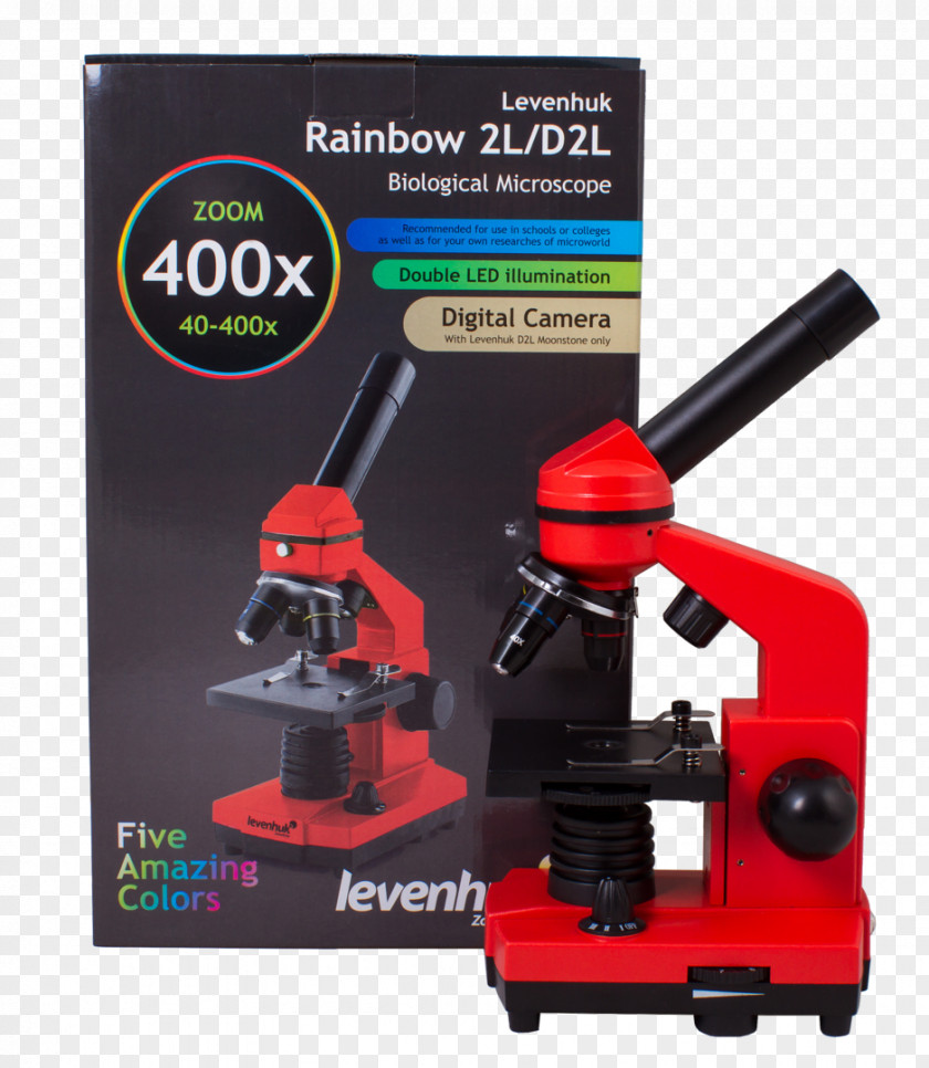 Orange Mikroskop 69089 Микроскоп Levenhuk Rainbow 2L AzureЛазурь AzureBlue Microscope 69087Microscope PNG