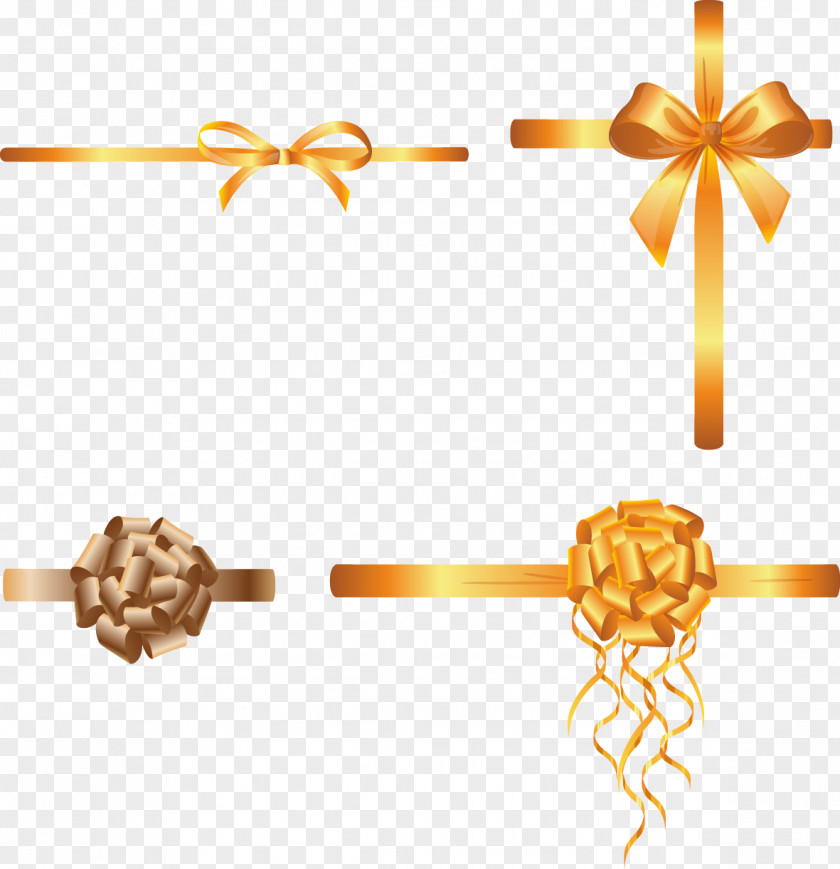 Exquisite Bow Gift Box Ribbon PNG