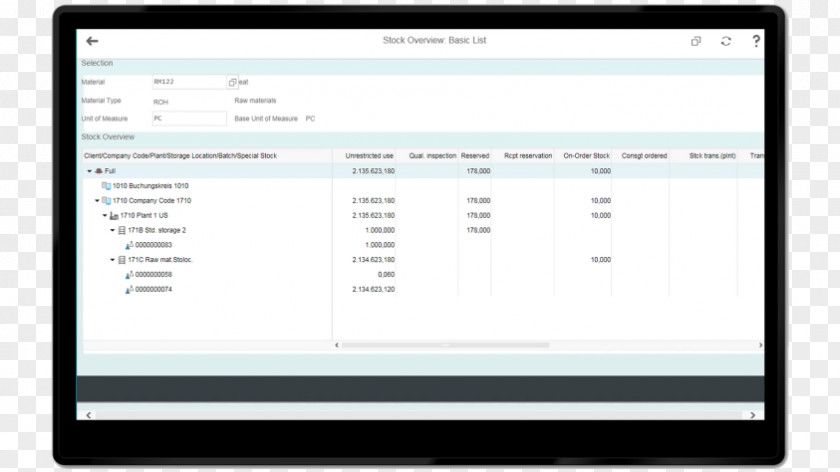 Sap Material Computer Program Monitors Electronics Line PNG