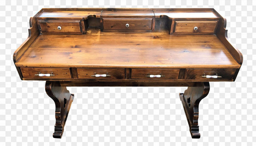 Solid Wood Craftsman Table Desk Chairish PNG