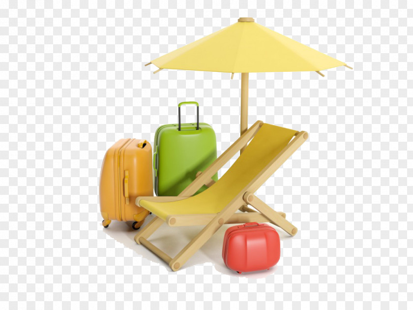 Beach Chairs Parasol Air Travel Agent Insurance Vacation PNG