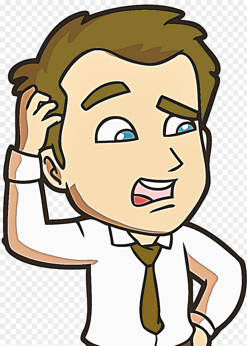 Forehead Finger Face Cartoon Hair Cheek Facial Expression PNG