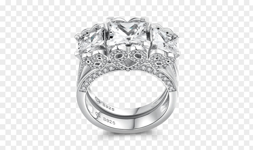 Sterling Silver Bridal Sets Engagement & Wedding Rings: The Definitive Buying Guide For People In Love Ring PNG