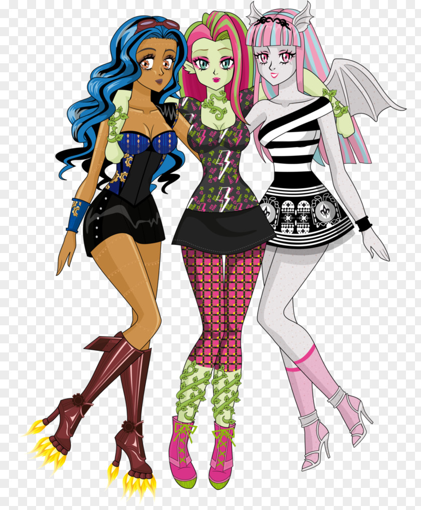 Doll Monster High Cleo DeNile Clawdeen Wolf PNG