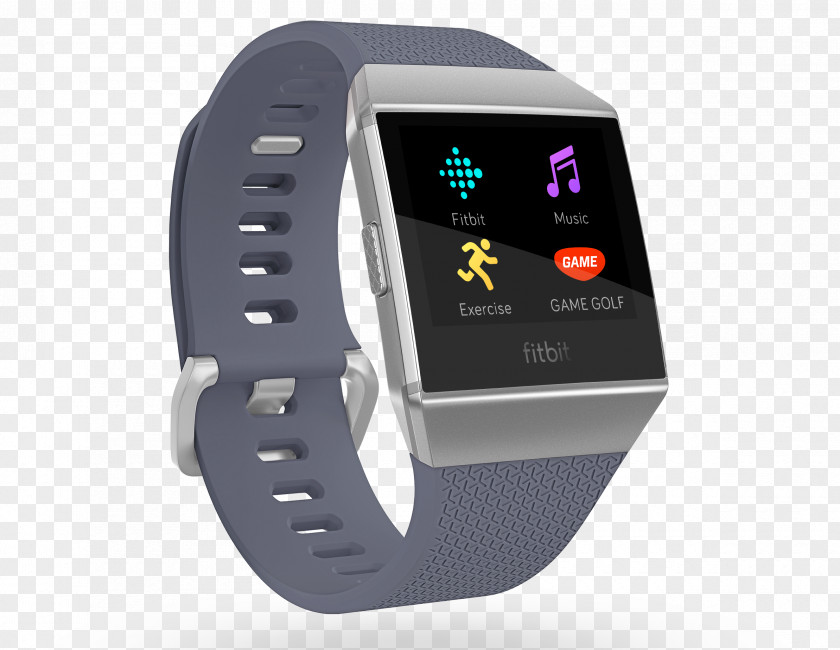 Fitbit Activity Tracker Blue Color Silver PNG