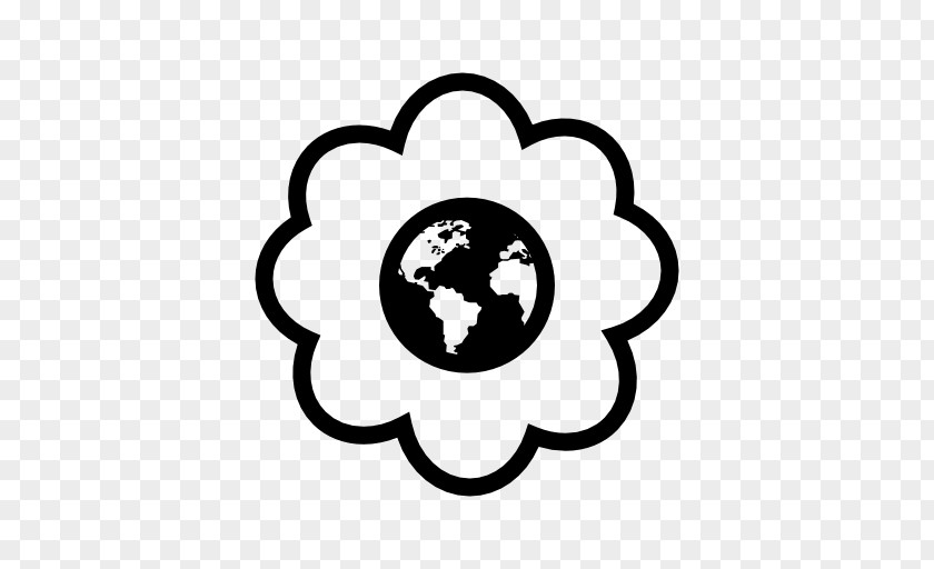 Globe Icon Symbol Flower Clip Art PNG