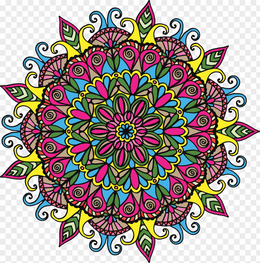 Mandala Drawing Coloring Book Clip Art PNG