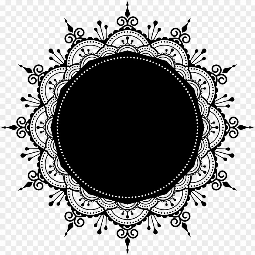 Black Lice Lace Border Clip Art Drawing Image PNG