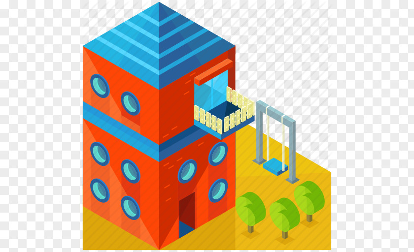 Cartoon House Building Architecture PNG