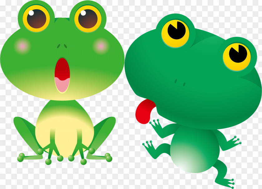 Cute Cartoon Frog Background Material Lithobates Clamitans Clip Art PNG