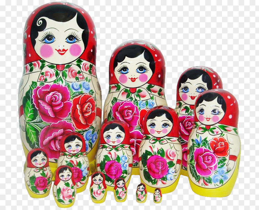 Doll Matryoshka Polkhov-Maydanskaya Rospis' Toy Souvenir PNG