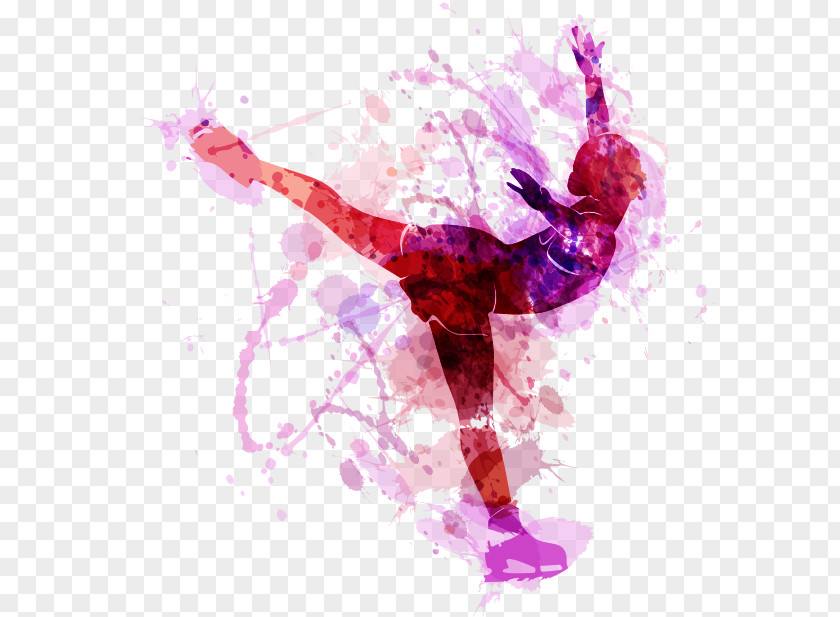 Figure Skating Ice Drawing PNG