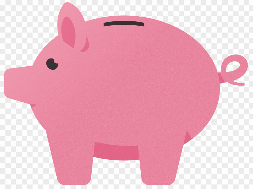 Pig Piggy Bank Pink M Snout PNG