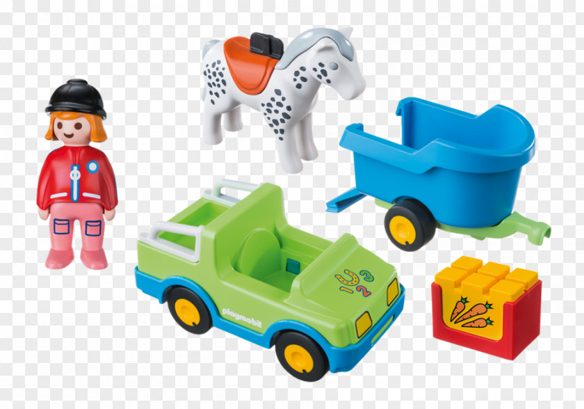 Vtech Baby Toys Car Playmobil 6958 1.2.3 With Horse Trailer Toy PNG