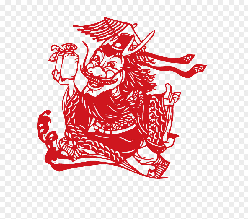 Zodiac Dragon Chinese Papercutting Ox PNG