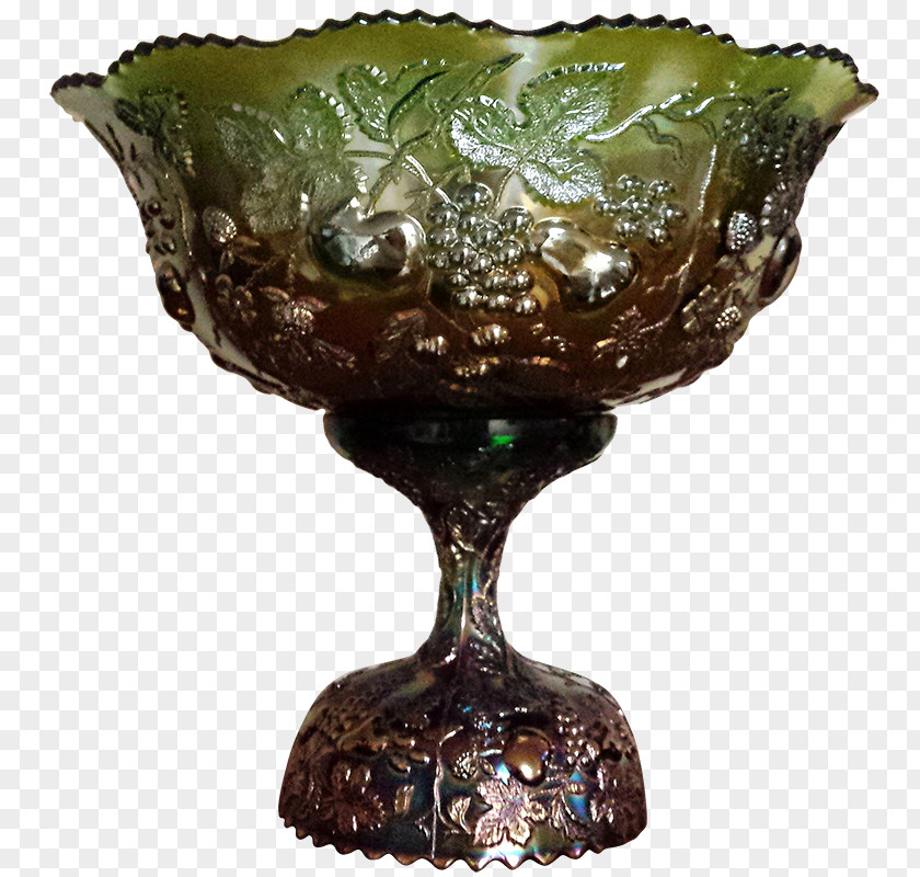 Carnival Headdress Millersburg Bowl Glass Punch PNG