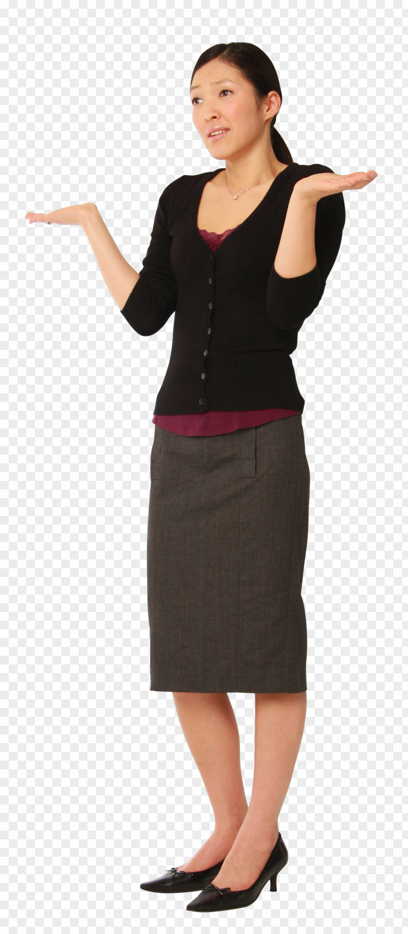Confused Woman Businessperson Dress Pencil Skirt PNG