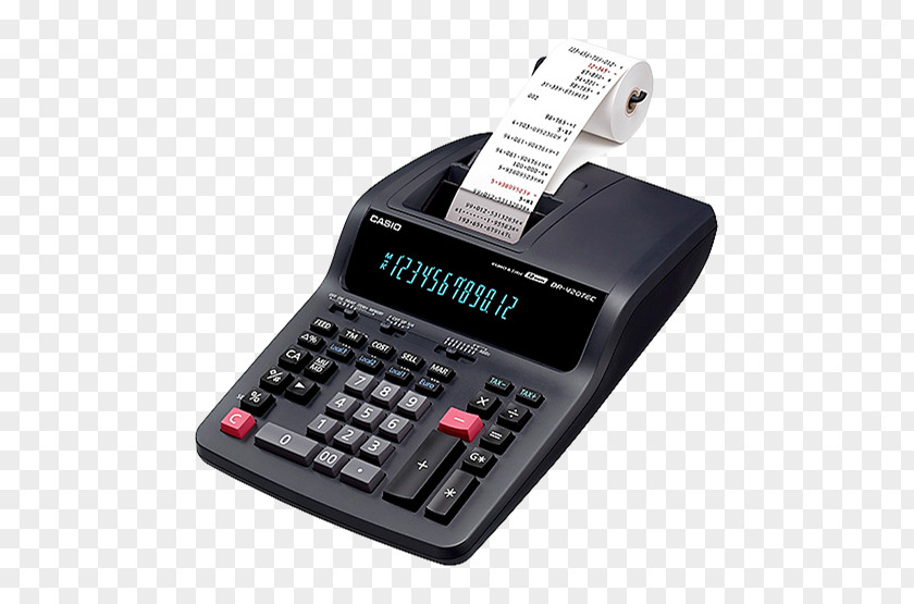 Calculator Casio DR-210TM Scientific Printing PNG
