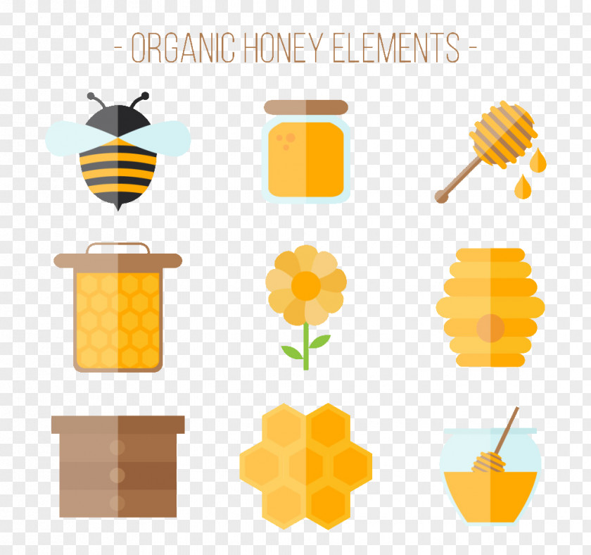 Bees Small Element Honey Bee PNG