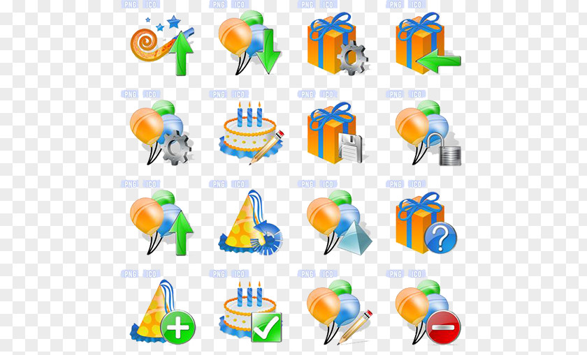 Birthday Supplies Gift Clip Art PNG