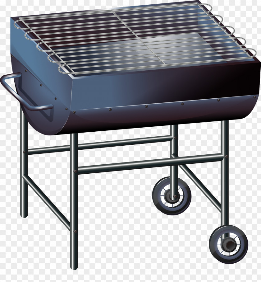 Blue BBQ Grill Barbecue Barbacoa Euclidean Vector Illustration PNG