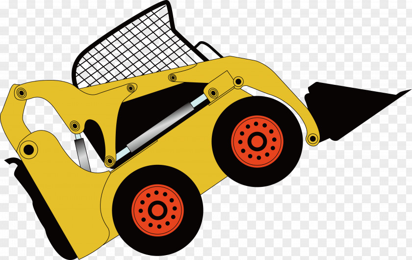 Design Of Exquisite Excavator Decoration Vector Car Automotive Illustration PNG