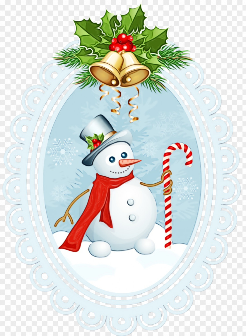 Fir Holly Snowman PNG