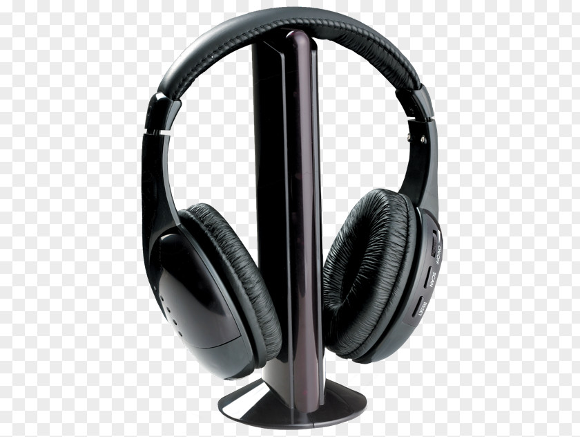 Headphones Naxa Professional 5-In-1 Wireless Headphone System Bluetooth Sound PNG