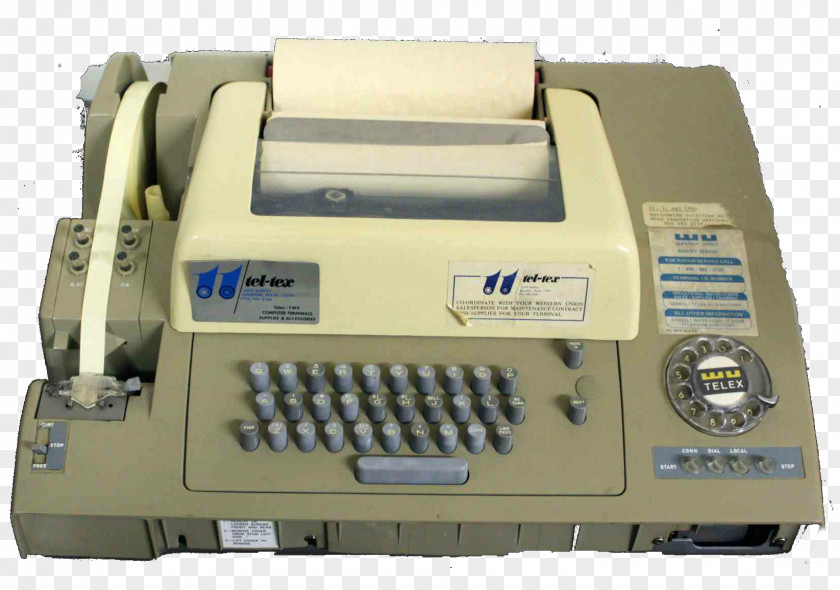 Old Machine Telex Information Teleprinter Technology PNG