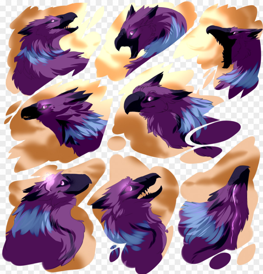 Beautiful Birds Flying Together Illustration Graphics Feather Purple Design PNG
