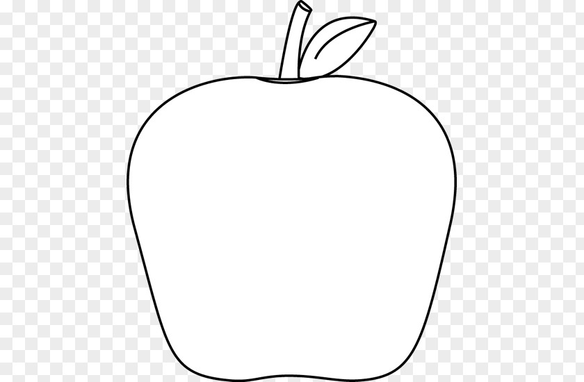 Black And White Outline Apple Download Clip Art PNG