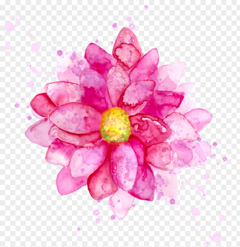 Color Ink Flower Watercolour Flowers Painting Drawing PNG
