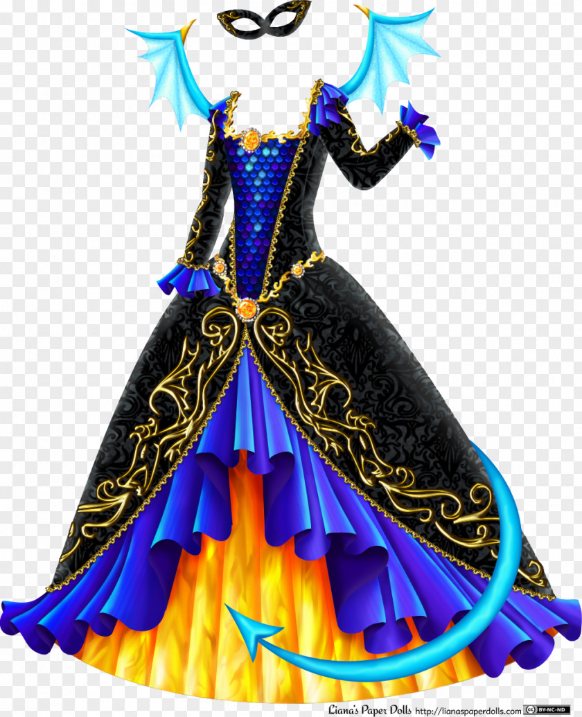 Masquerade Paper Doll Dress Clothing PNG