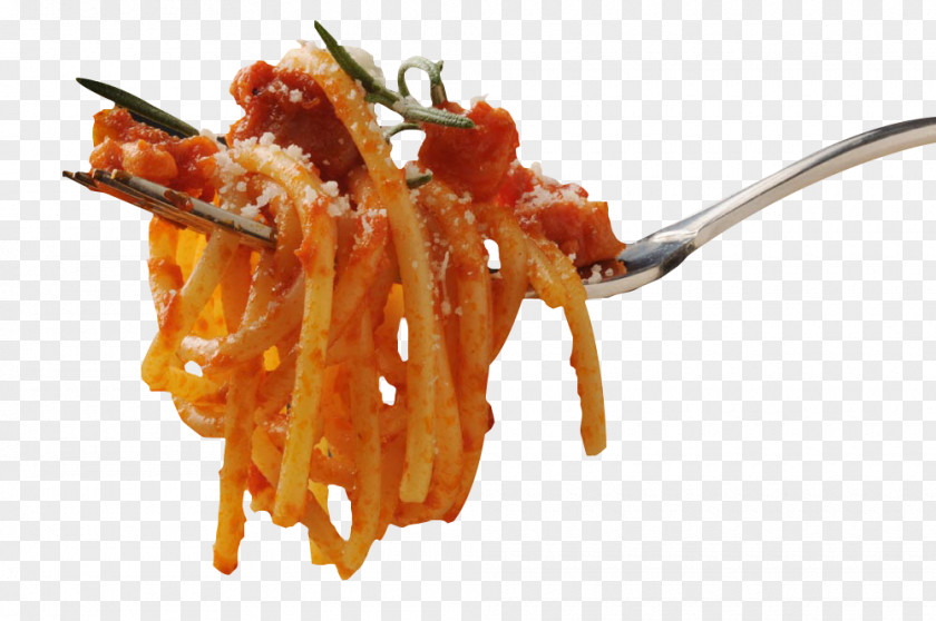 Pasta On A Fork Spaghetti Italian Cuisine Dish PNG