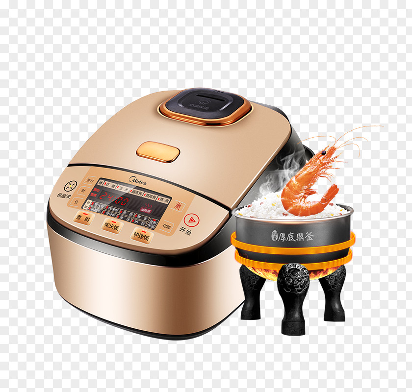 Rice Cookers Physical Map Cooker Home Appliance Midea Cooked PNG