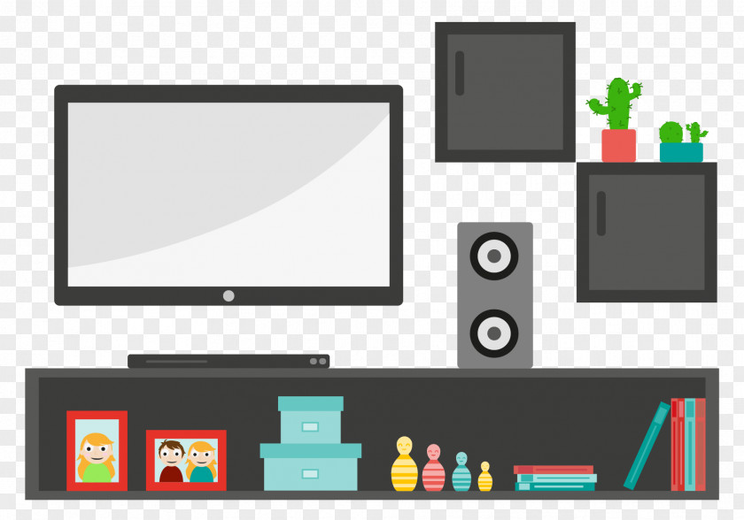 Suitable For Tv Backdrop Living Room Television Clip Art PNG