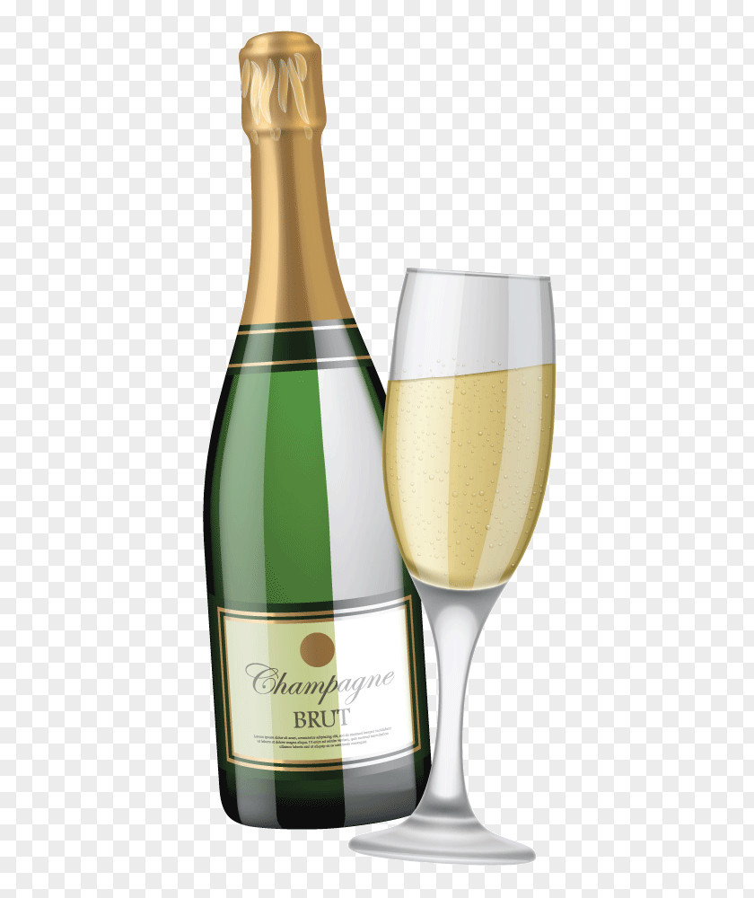 Champagne Glass Bottle Clip Art PNG