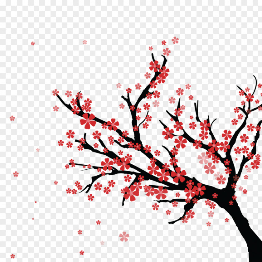 Cherry Blossom Twig Petal PNG