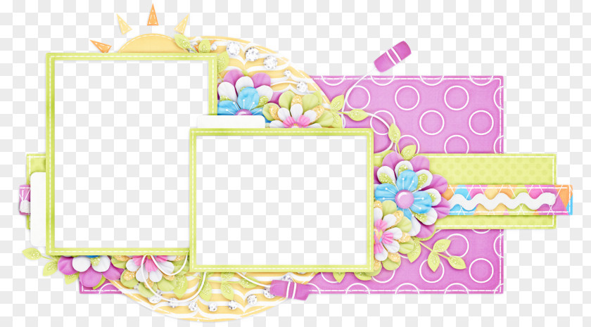 Rectangle Picture Frame Background Pink PNG
