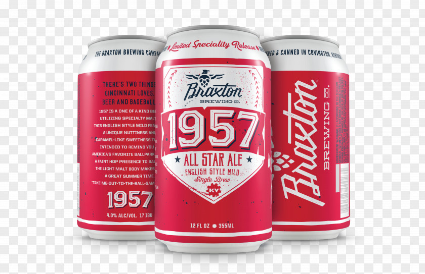 Beer Craft Cincinnati Reds Aluminum Can Beverage PNG