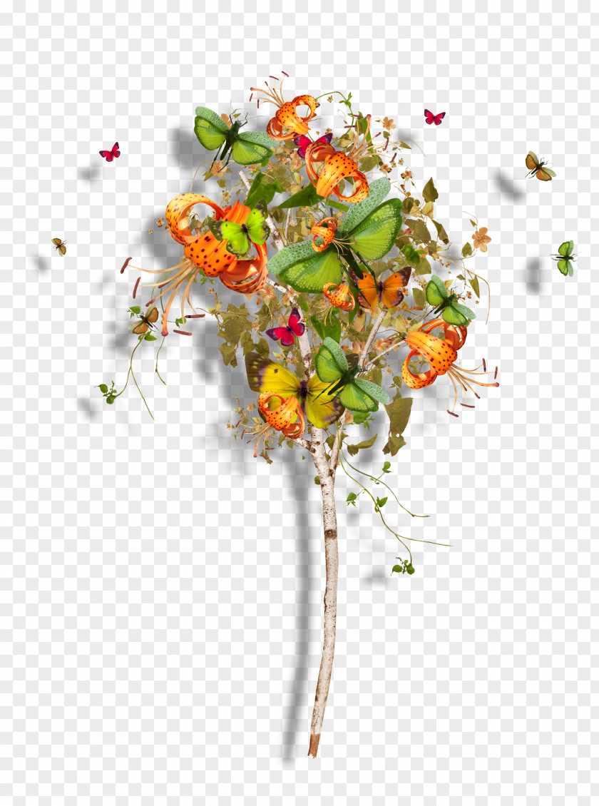 Bouquet Paper Floral Design Tree PNG