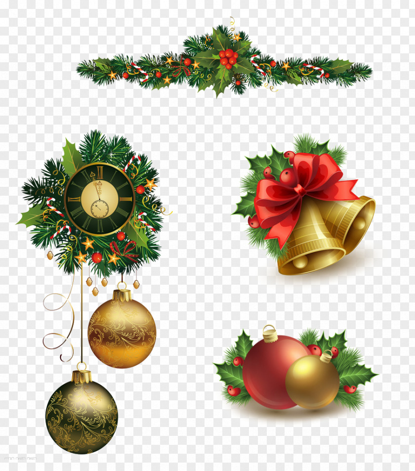 Christmas Bells Wreath PNG