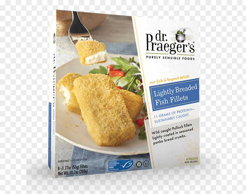 Fish Finger Breaded Cutlet Fast Food Dr. Praeger's Fillet PNG