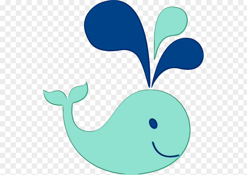 Cetacea Marine Mammal Clip Art Turquoise Aqua Whale Leaf PNG