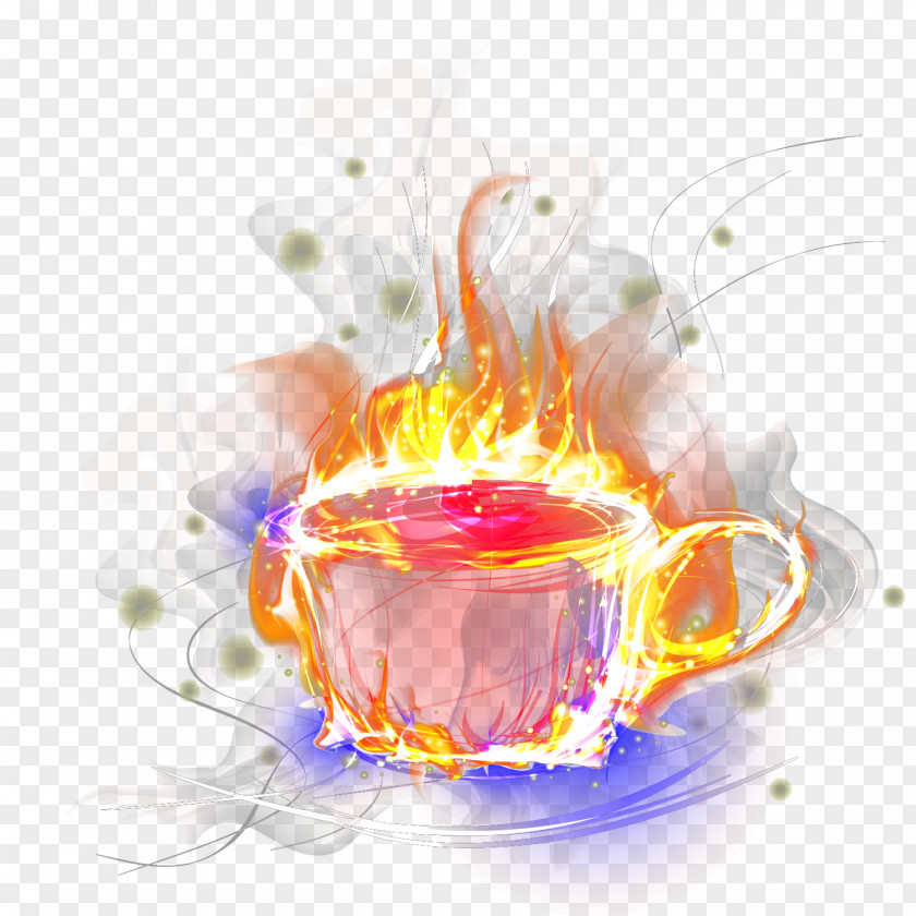 Fire Coffee Cup Cafe Computer Wallpaper PNG