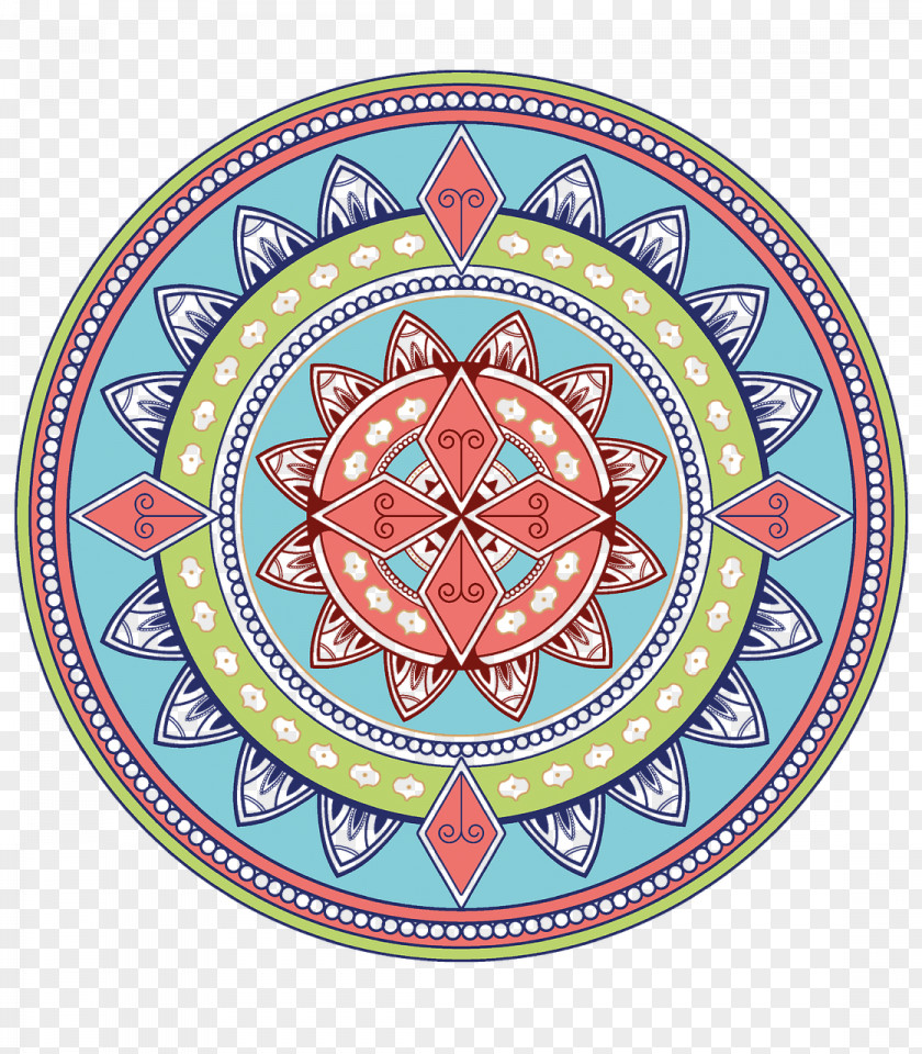 Mandala Drawing Image Carpet Mat Nautical Bath Rug PNG