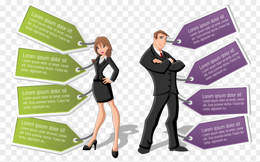 Business People And Tags Cartoon Commerce Woman Illustration PNG