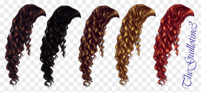 Curly Brown Hair Wig Blond Clip Art PNG