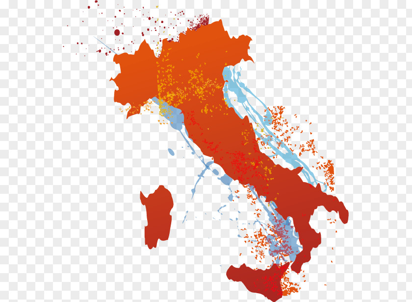 Creative Colorful Italy Map Clip Art PNG