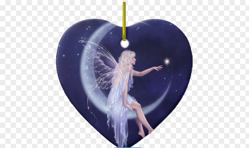 Heart Ornament Fairy Gifts Angel Blue Moon PNG